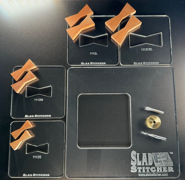 A full view of all of the pieces included in Slab Stitcher's Starter Kit
