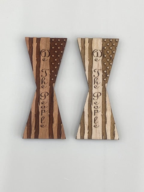 Bowtie--Large Patriotic We the People Flag Bowtie Inlays-Vertical (1112L Series)