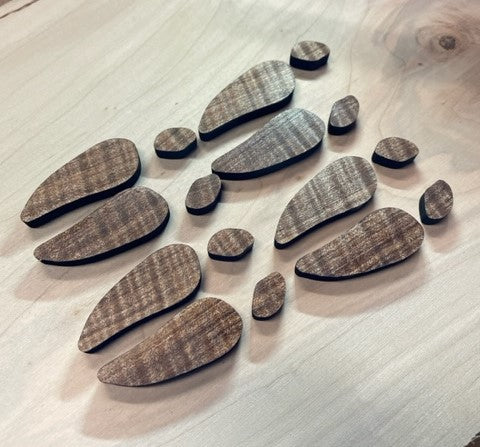 Limited Edition--Blu Maple Deer Track Inlays (4-Pack)
