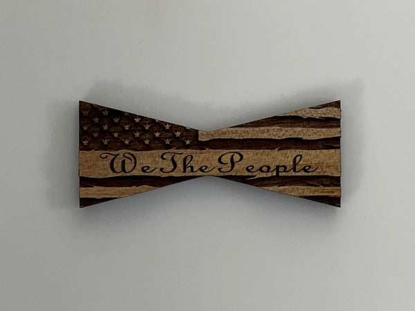 Bowtie--Medium Patriotic We the People Flag Bowtie Inlays (1112M Series)