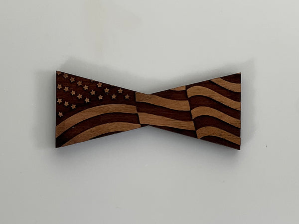 Bowtie--Large Patriotic Waving Flag Bowtie Inlays (1112L Series)