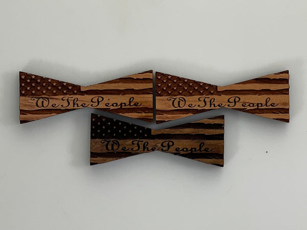 Bowtie--Small Patriotic We the People Flag Inlays (1112S Series)