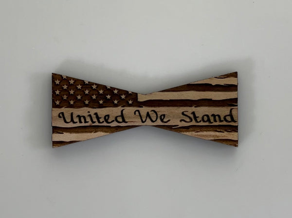 Bowtie--Medium Patriotic United We Stand Flag Bowtie Inlays (1112M Series)