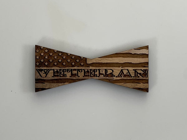 Bowtie--Large Patriotic Veteran Flag Bowtie Inlays (1112L Series)