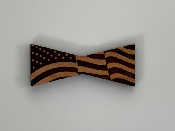 Bowtie--Medium Patriotic Waving Flag Bowtie Inlays (1112M Series)