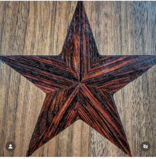 Star--1/8" Thick Large 5 Point Segmented Star Inlays