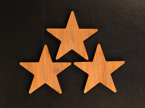 Star--1/4" Large 5 Point Solid Star Inlays (Original Star)
