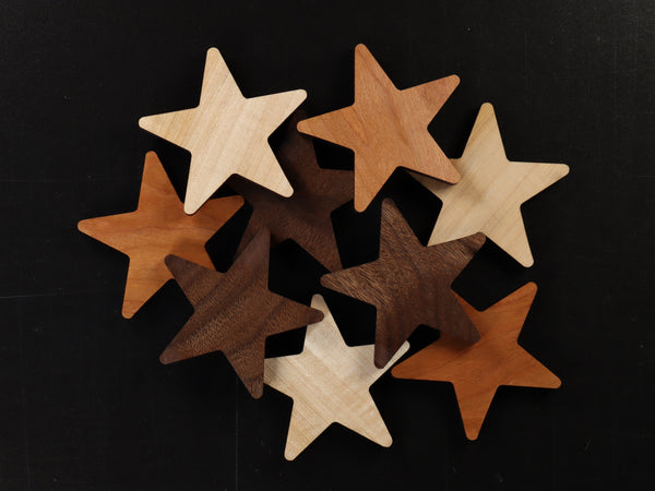Star--1/4" Medium 5 Point Solid Star Inlays