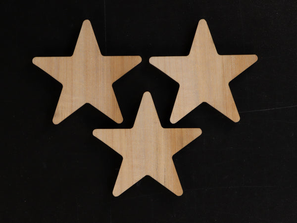 Star--1/4" Medium 5 Point Solid Star Inlays