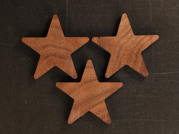 Star--1/4" Medium 5 Point Solid Star Inlays