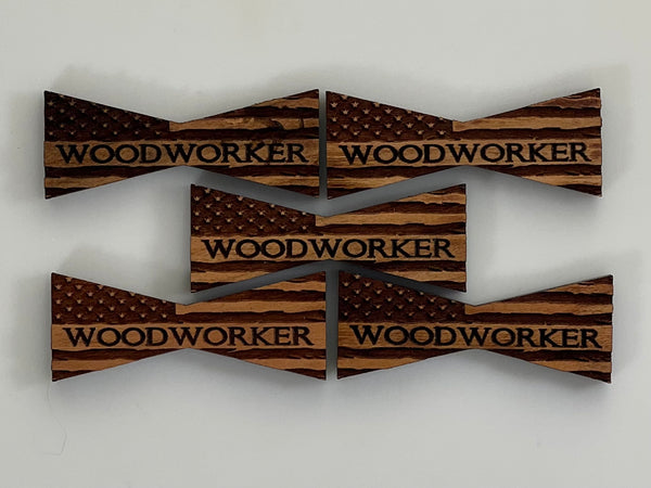 Bowtie--Small Patriotic Woodworker Flag Inlays (1112S Series)