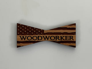 Bowtie--Large Patriotic Woodworker Flag Bowtie Inlays (1112L Series)