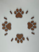Clock--Dog Print Inlays