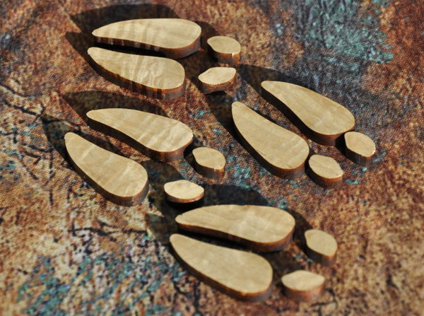 Limited Edition--1/4" Quilted Maple Inlays