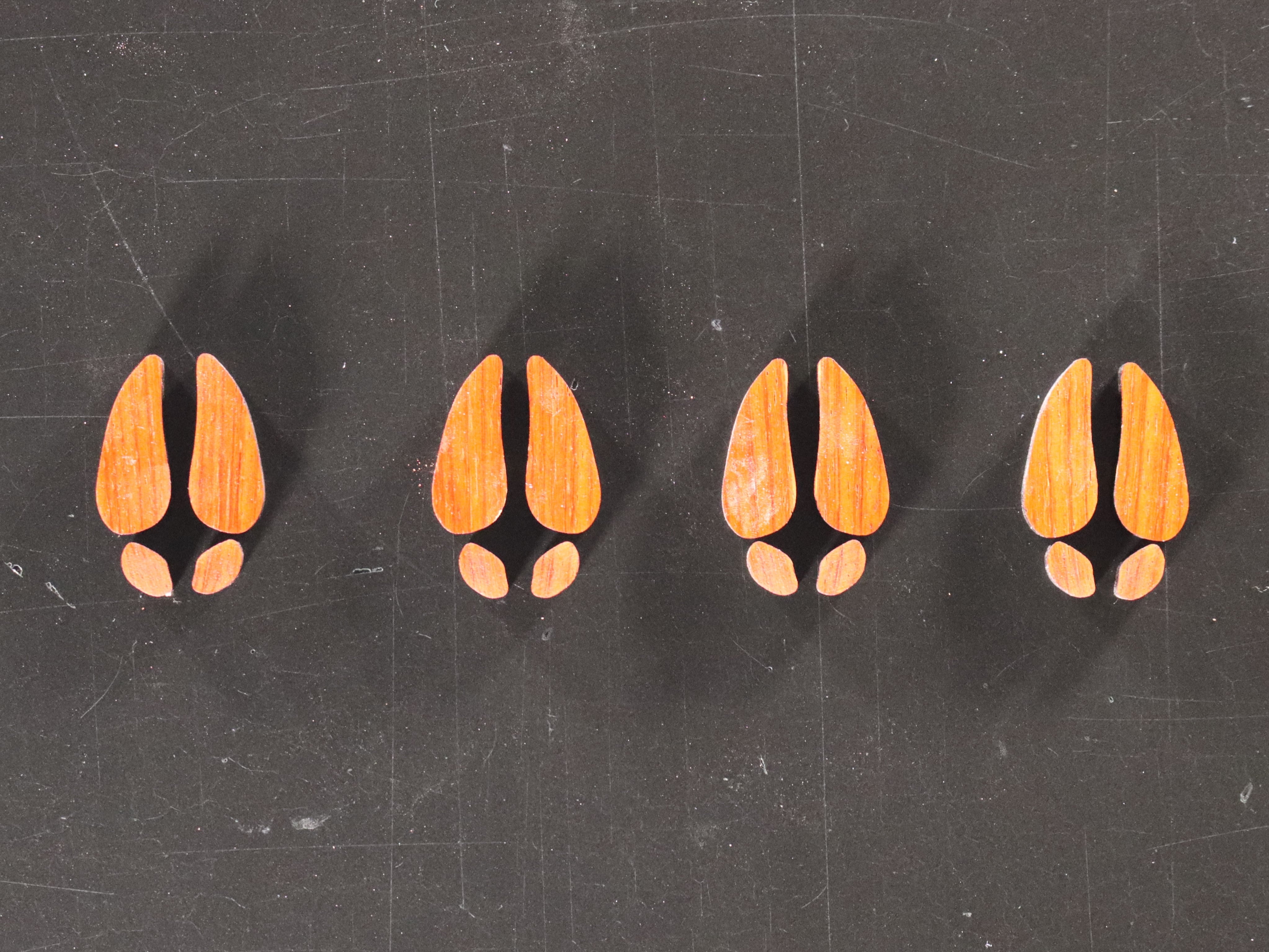 Deer Track Inlays | Various Wood Types | Slab Stitcher