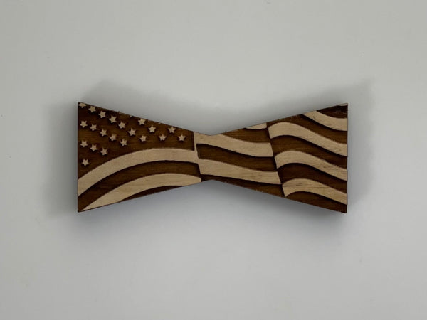 Bowtie--Medium Patriotic Waving Flag Bowtie Inlays (1112M Series)