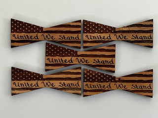 Bowtie--Large Patriotic United We Stand Flag Bowtie Inlays (1112L Series)