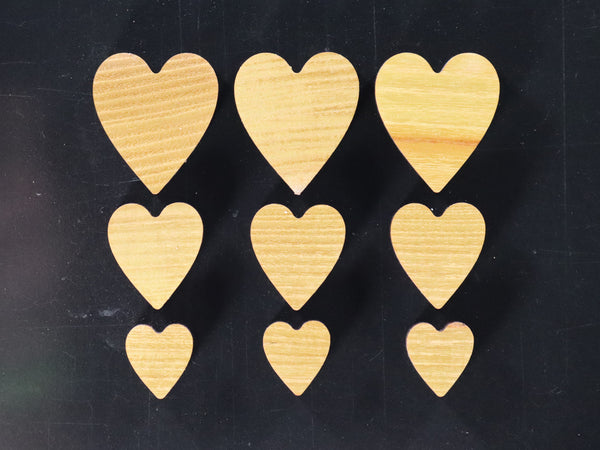 Heart Inlays--Multi-Size Solid Heart Inlays
