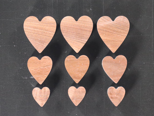 Heart Inlays--Multi-Size Solid Heart Inlays