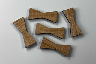 Limited Edition--1/4" Curly Ash Bowtie Inlays (1112 Series)