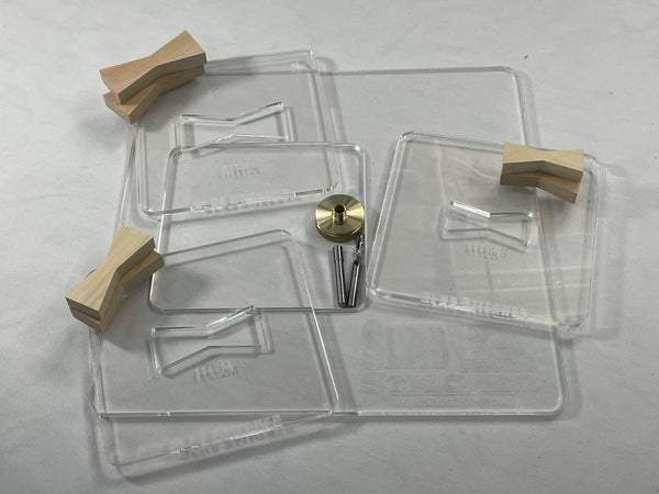 A Slab Stitcher maple bowtie inlay master pack starter kit.