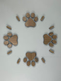 Clock--Dog Print Inlays