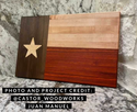 A 5 Point Solid Star inlay from Slab Stitcher used to complete a project by Castor Woodworks