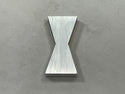Aluminum large metal bowtie inlay made by Slab Stitcher