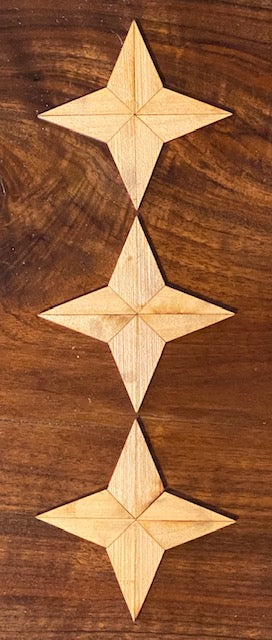 Cherry 4 Point Star Inlays