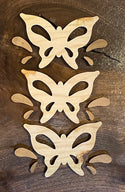 Cherry Inset Two-Tone Butterflly Wooden Inlays (three pack) by Slab Stitcher