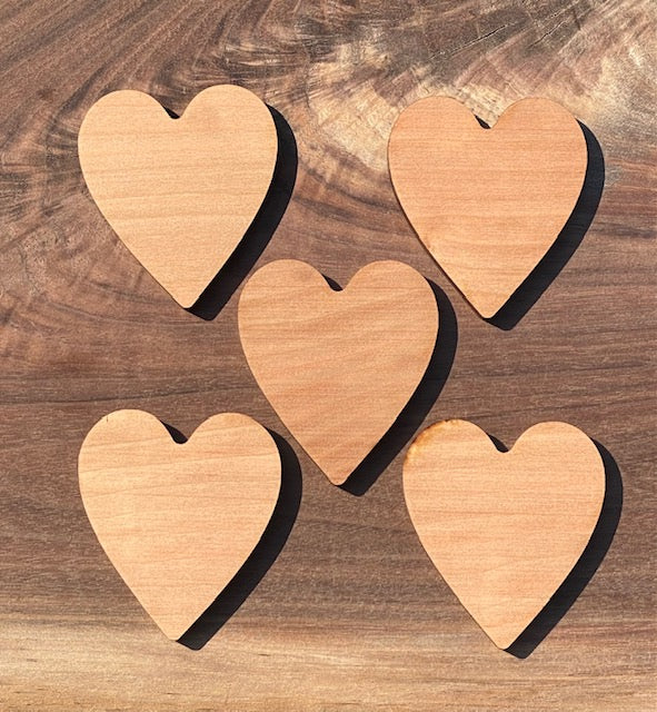 Cherry Large Heart Inlays