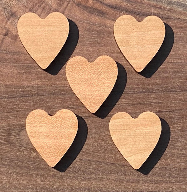 Cherry Small Heart Inlays
