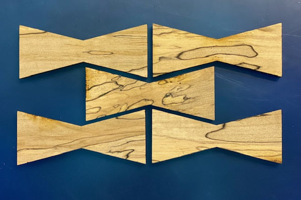 Large Spalted Maple Bow Tie Inlays