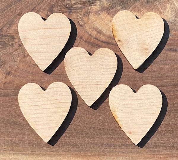 Maple Large Heart Inlays