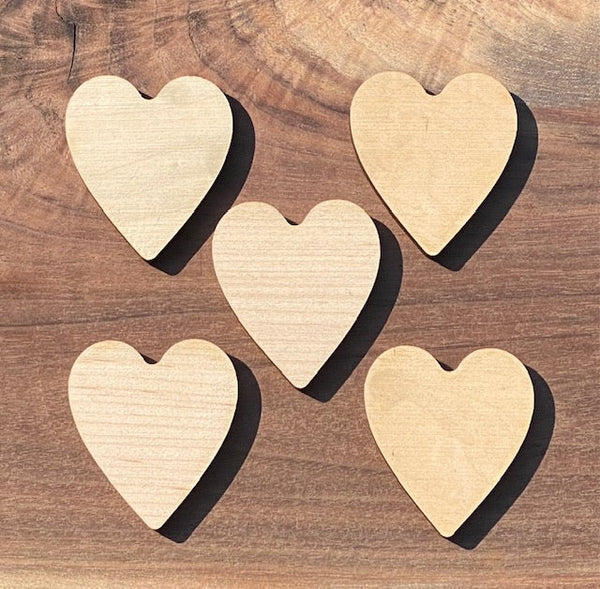 Maple Medium Heart Inlays