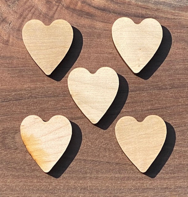 Maple Small Heart Inlays