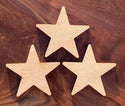 A three pack of 1/4" 5 Point Maple Wood Solid Star Inlays made by Slab Stitcher