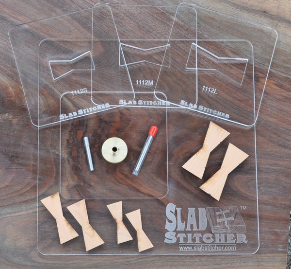 The Slab Stitcher Cherry Wood Bowtie Master Pack Starter Kit