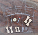A display of Slab Stitcher's Bowtie Master Pack Starter Kit (1112 series) in Maple.