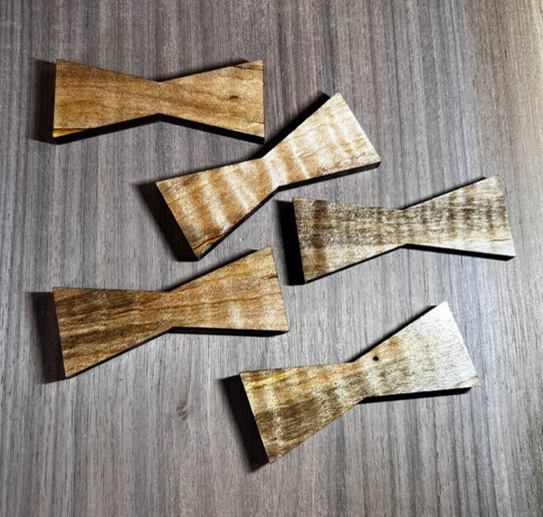 Limited Edition--1/4" Blu Maple Bowtie Inlays (1112 Series)