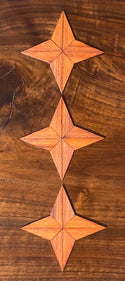 Padauk 4 Point Star Inlays