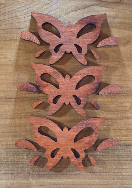 Padauk Inset Two-Tone Butterflies