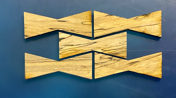 Small Spalted Maple Bow Tie Inlays