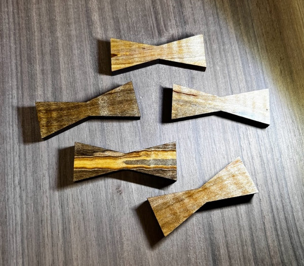 Limited Edition--1/4" Blu Maple Bowtie Inlays (1112 Series)