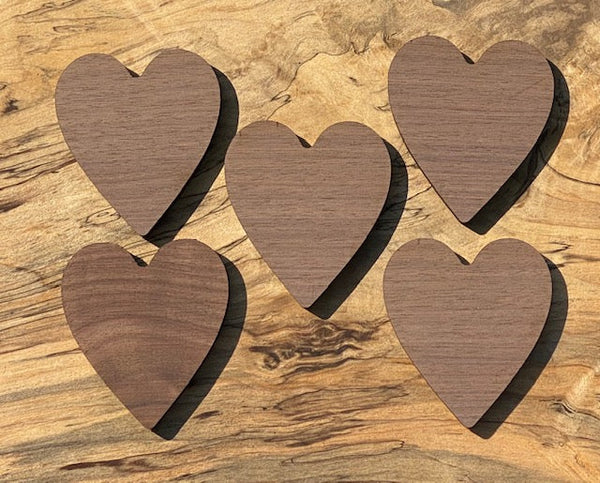 Walnut Large Heart Inlays