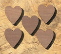 Walnut Medium Heart Inlays