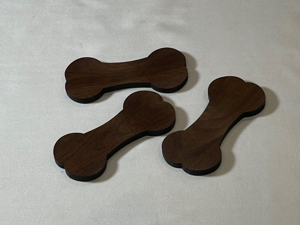 1/4" large walnut dog bone inlays (3-pack) | Slab Stitcher